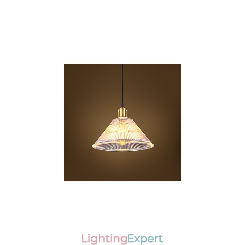 Contracted American Rural Industrial Glass Retro Droplight Falls Lamp