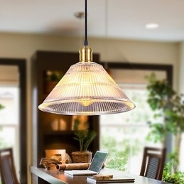 Contracted American Rural Industrial Glass Retro Droplight Falls Lamp