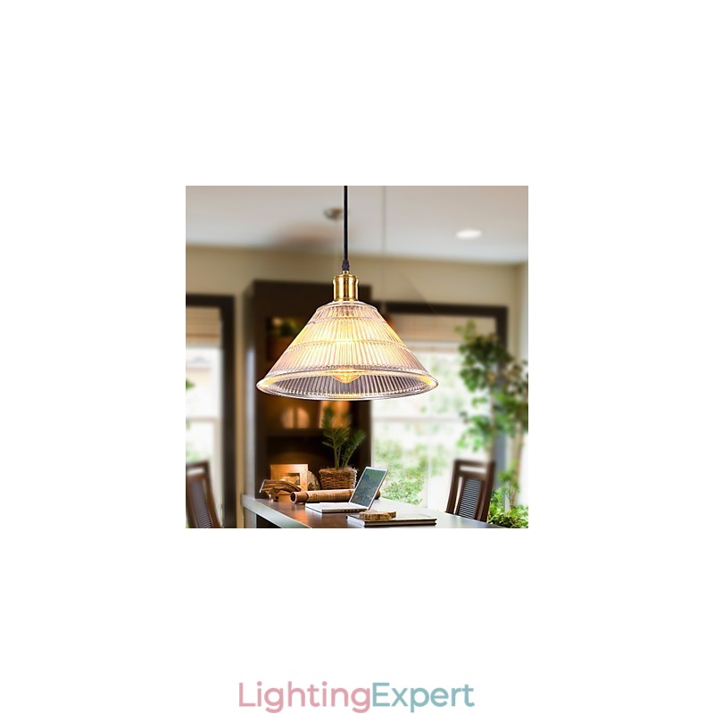 Contracted American Rural Industrial Glass Retro Droplight Falls Lamp