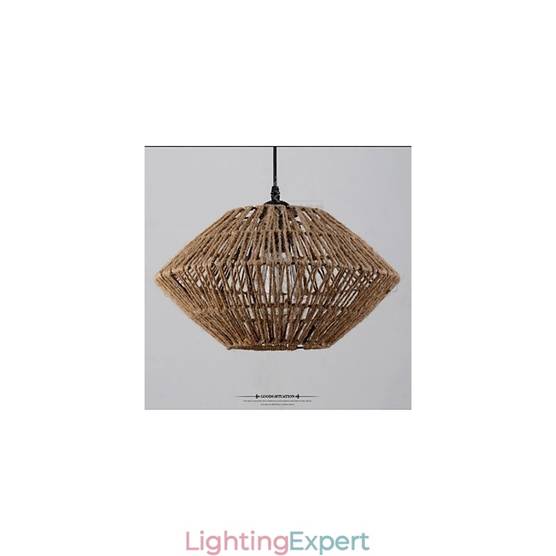 Vintage Rope Made Pendant Light with One Light