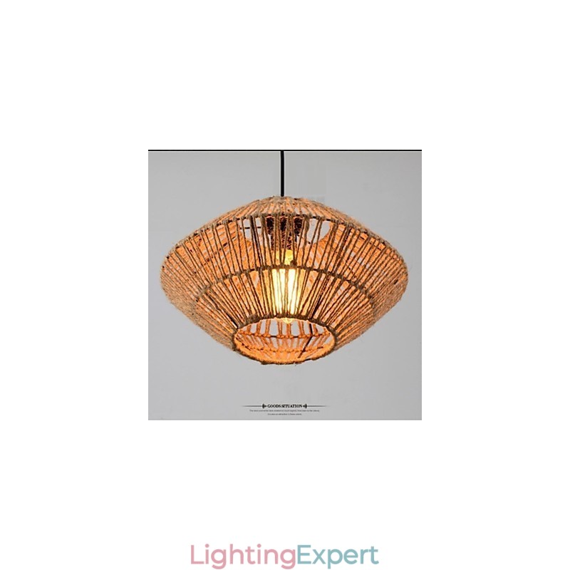 Vintage Rope Made Pendant Light with One Light