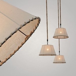 1 Lights Pendant Lamps Vintage Style Industry Style Yellow Cloth & Metals Drop Light
