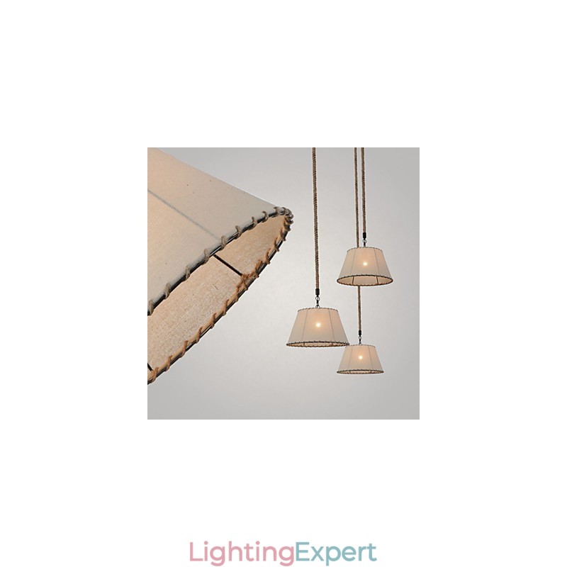1 Lights Pendant Lamps Vintage Style Industry Style Yellow Cloth & Metals Drop Light