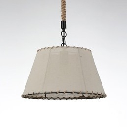 1 Lights Pendant Lamps Vintage Style Industry Style Yellow Cloth & Metals Drop Light