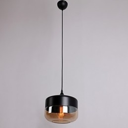 Retro Plating Glass 1 Light Painting Pendant