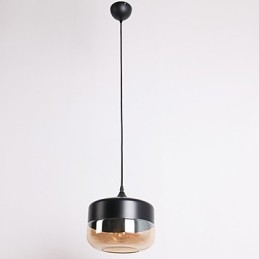Retro Plating Glass 1 Light Painting Pendant