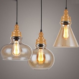 Northern American Creative Wood Grain Crystal Lamp Restoring Ancient Ways Lamp Light