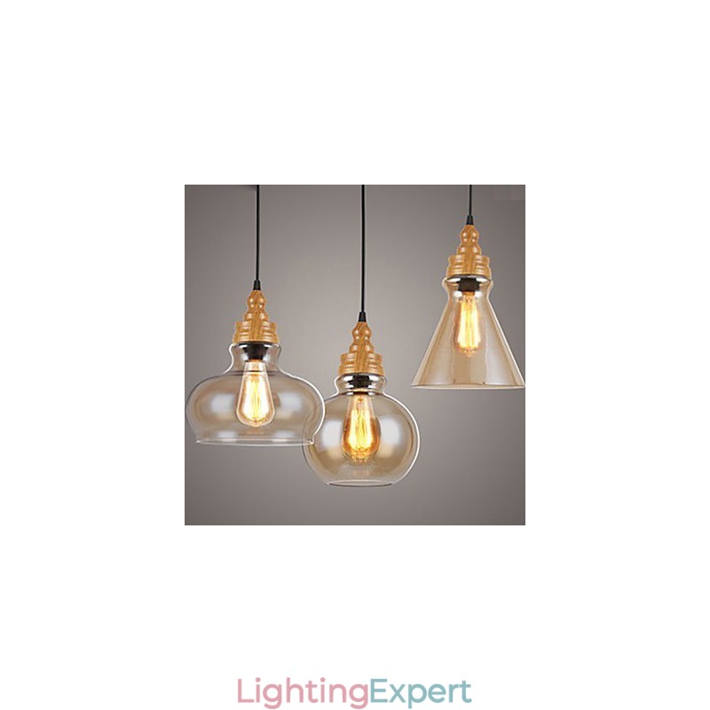 Northern American Creative Wood Grain Crystal Lamp Restoring Ancient Ways Lamp Light