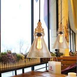 Northern American Creative Wood Grain Crystal Lamp Restoring Ancient Ways Lamp Light