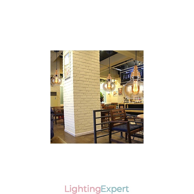 Northern American Creative Wood Grain Crystal Lamp Restoring Ancient Ways Lamp Light