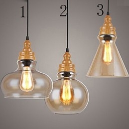 Northern American Creative Wood Grain Crystal Lamp Restoring Ancient Ways Lamp Light