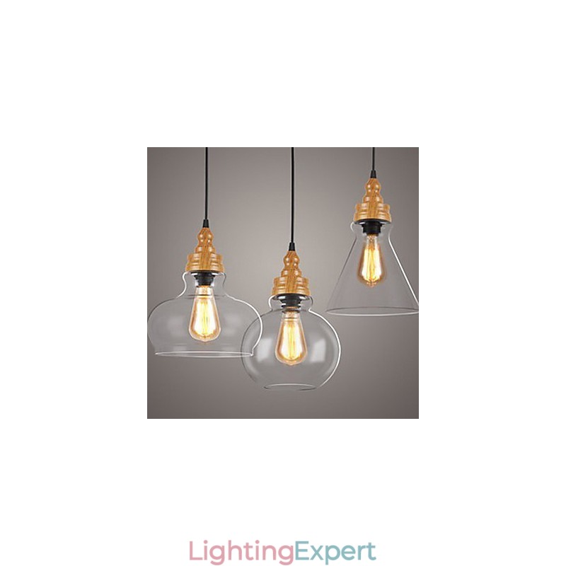 Northern American Creative Wood Grain Crystal Lamp Restoring Ancient Ways Lamp Light