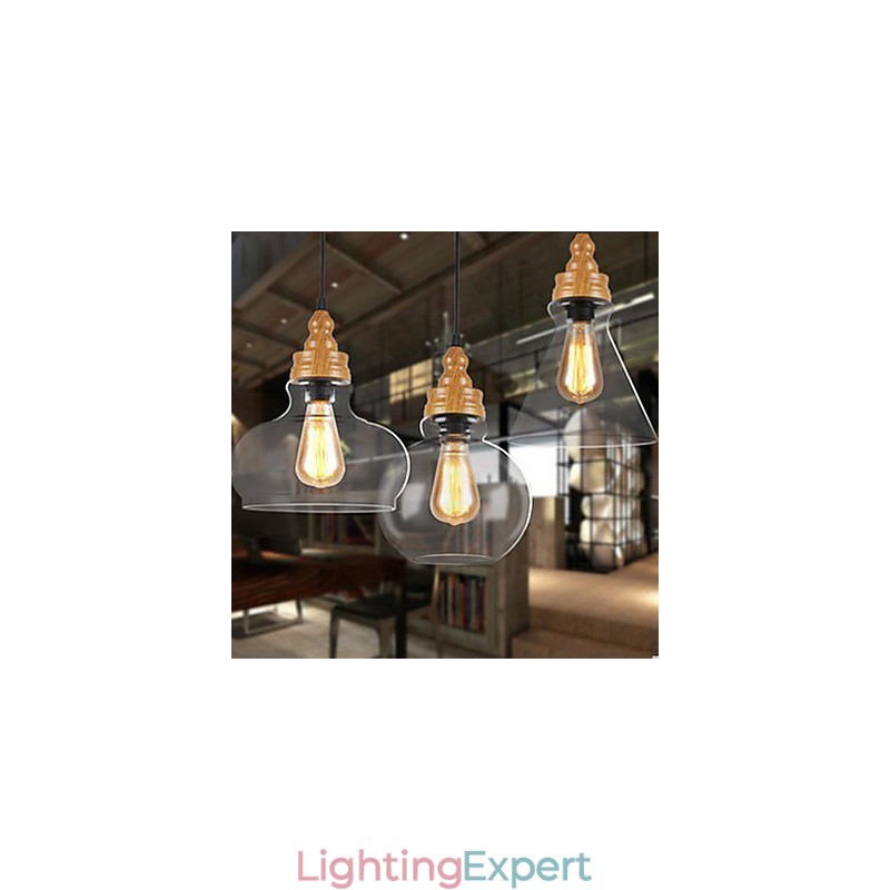 Northern American Creative Wood Grain Crystal Lamp Restoring Ancient Ways Lamp Light