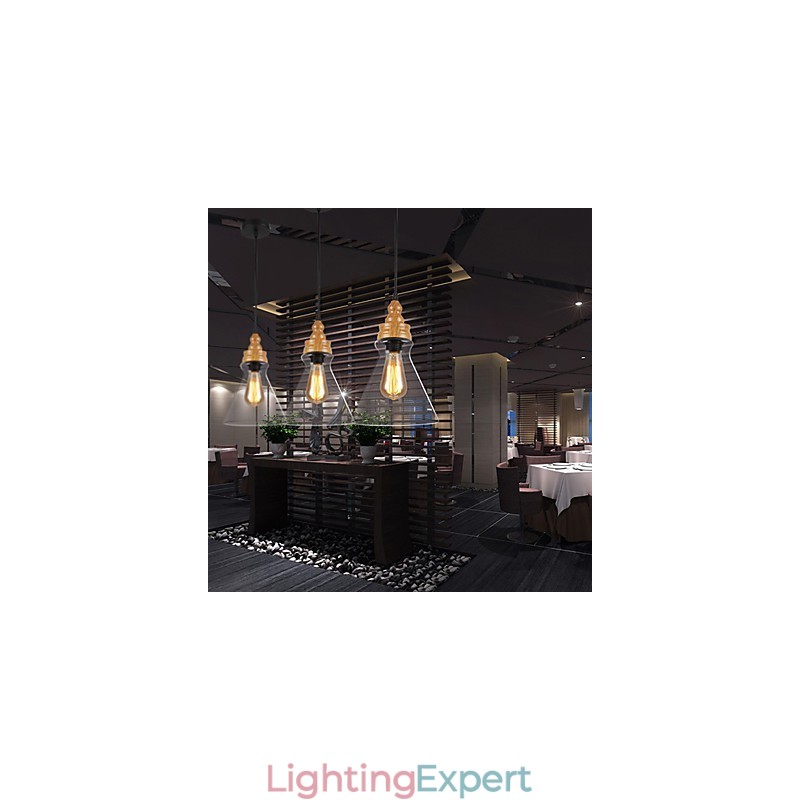 Northern American Creative Wood Grain Crystal Lamp Restoring Ancient Ways Lamp Light