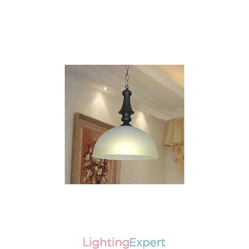 Traditional Classic Bowl Mini Style Painting Metal Pendant Light