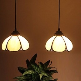 European Rural Creative Arts Stained Glass Chandelier Restoring Ancient Ways Lamp Light