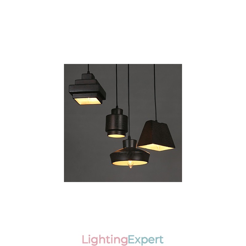 American Country Retro Glass Chandelier Rusty Sitting Droplight