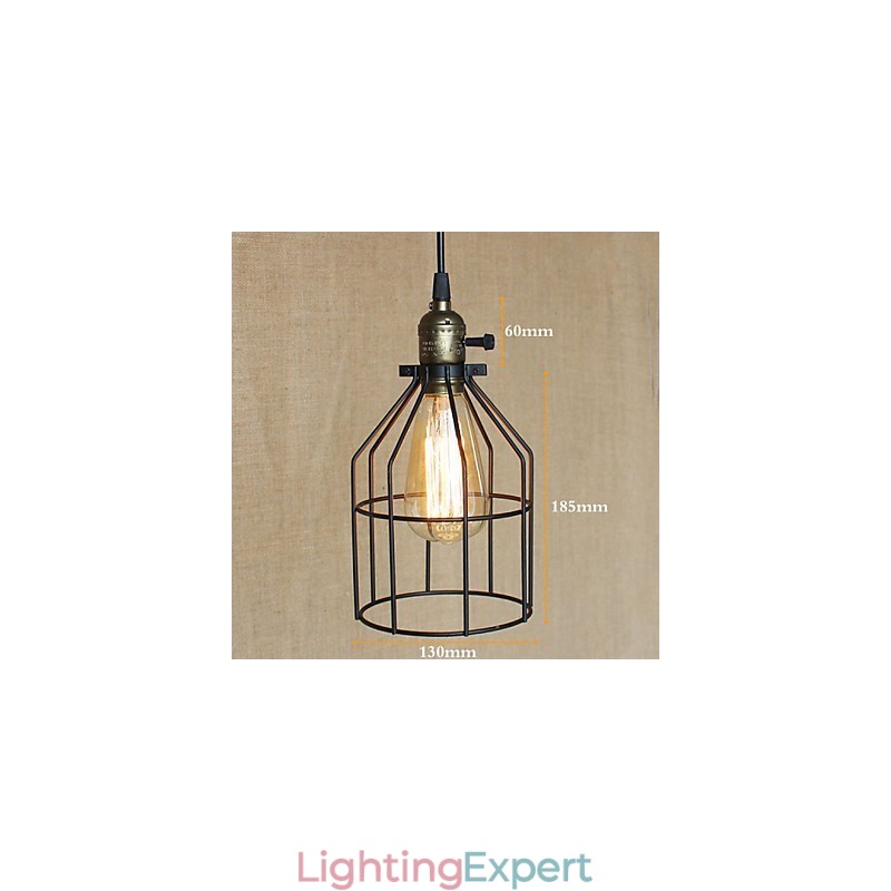 American Rural Industry Contracted Single Head Of Creative Small Hob Iron Chandelier