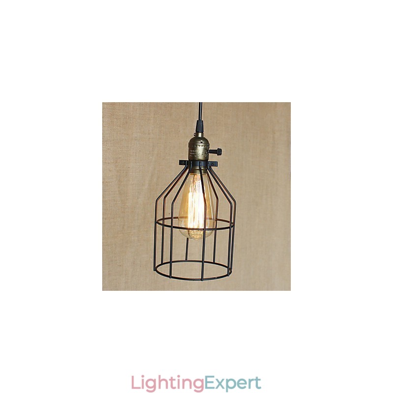 American Rural Industry Contracted Single Head Of Creative Small Hob Iron Chandelier