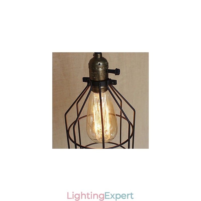 American Rural Industry Contracted Single Head Of Creative Small Hob Iron Chandelier