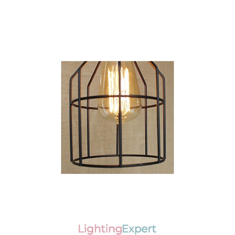 American Rural Industry Contracted Single Head Of Creative Small Hob Iron Chandelier