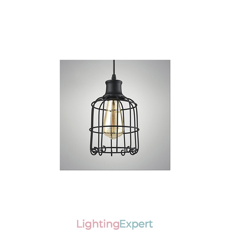 Edison Vintage Light Pendant Lamp Fixture Chandelier Cage Lampshade