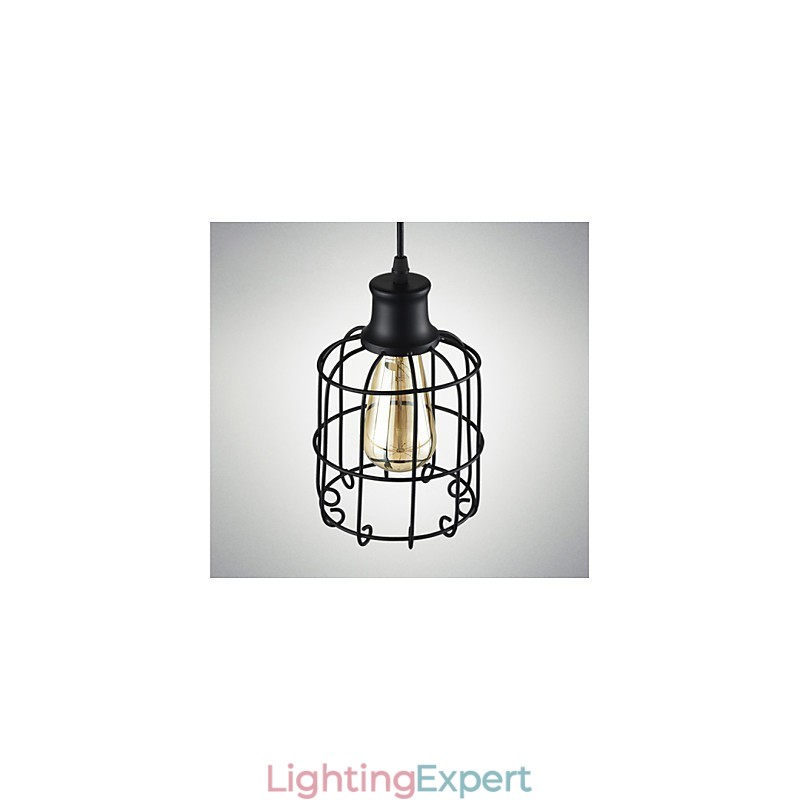 Edison Vintage Light Pendant Lamp Fixture Chandelier Cage Lampshade