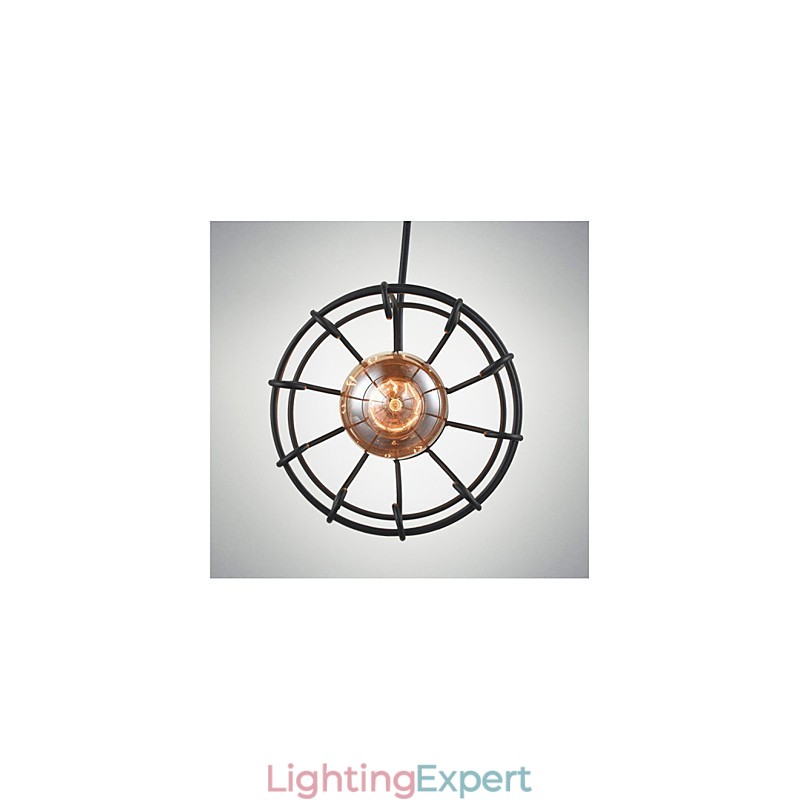 Edison Vintage Light Pendant Lamp Fixture Chandelier Cage Lampshade