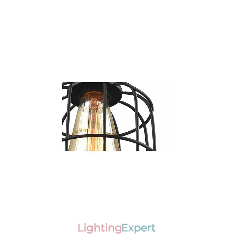 Edison Vintage Light Pendant Lamp Fixture Chandelier Cage Lampshade