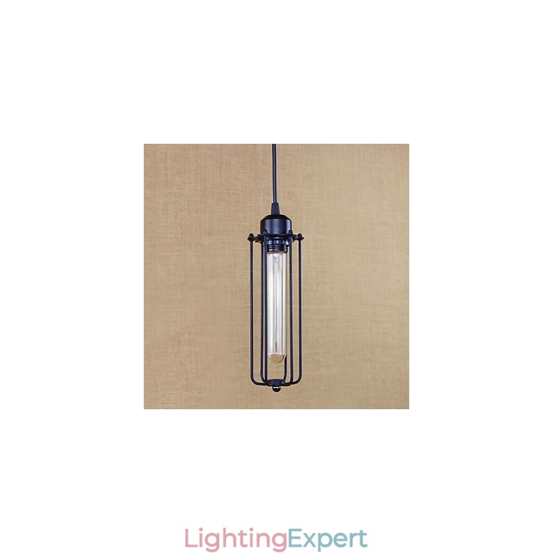 Rustic Wrought Iron Chandelier Light Pastoral Flute