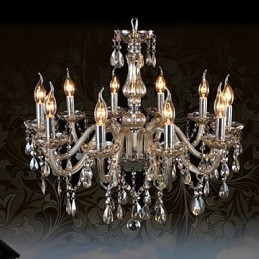 10 Lights Luxury Crystal Chandelier Cognac Color K9 Crystal Chandelier