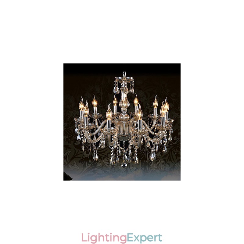 10 Lights Luxury Crystal Chandelier Cognac Color K9 Crystal Chandelier