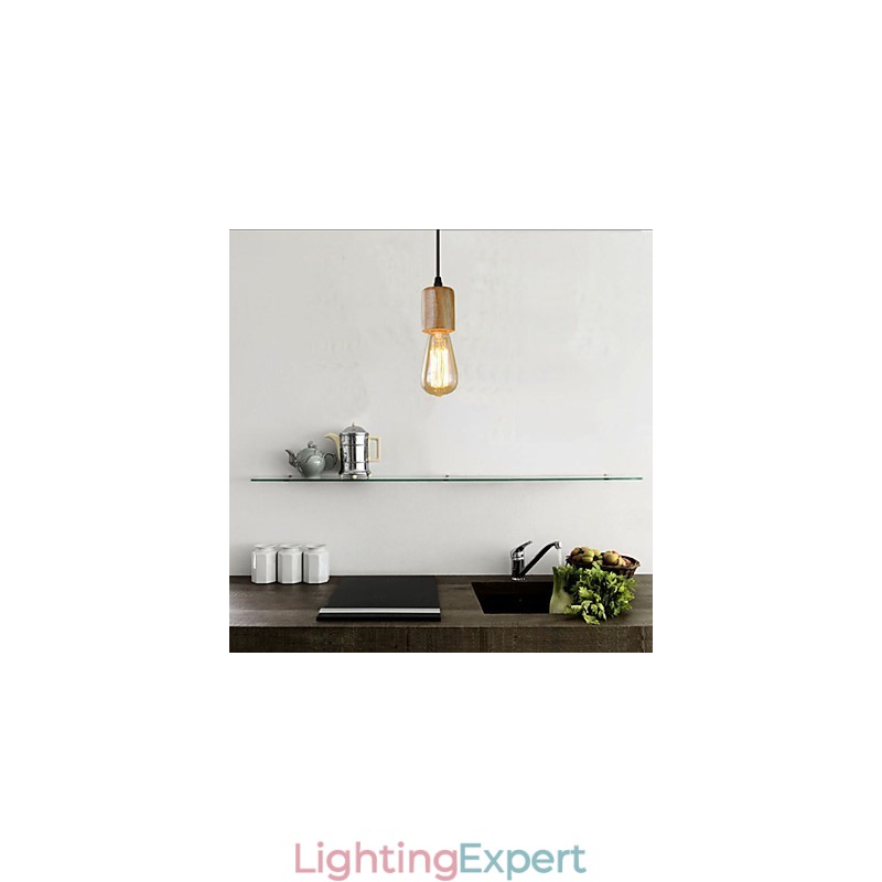 Pendant Lights Traditional Classic Vintage Retro Country Garage Wood Bamboo