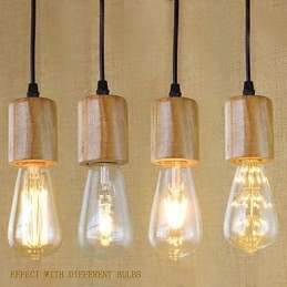 Pendant Lights Traditional Classic Vintage Retro Country Garage Wood Bamboo
