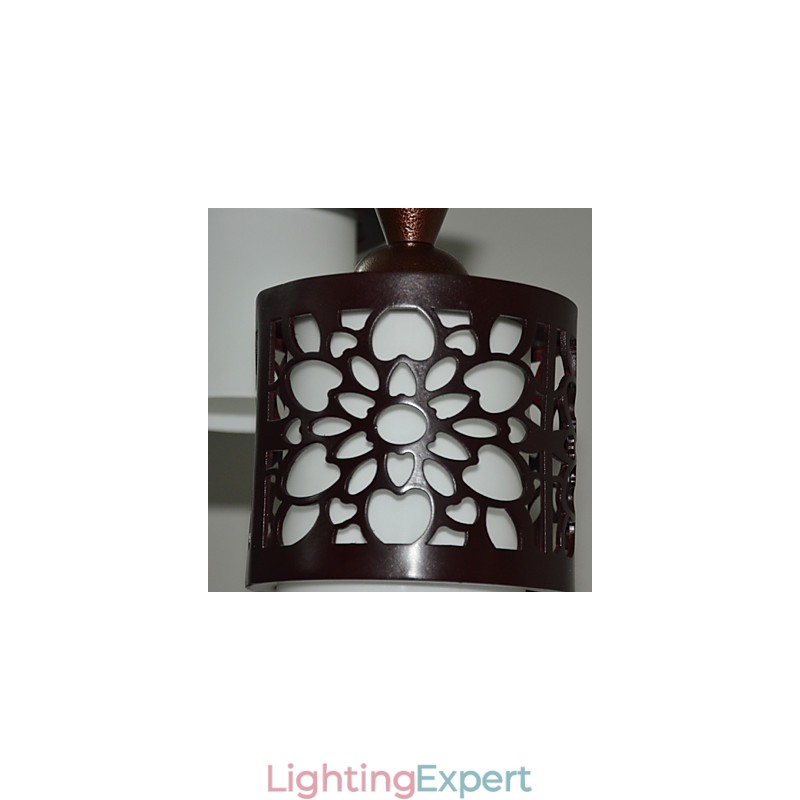 Modern Chinese Style Classical Solid Wood Drum Creative Single Head Droplight Lamp Light