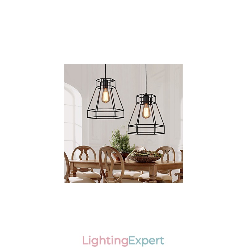 Geometrical Line Diamond Wrought Iron Chandelier Pendant Light Modern Contemporary