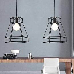 Geometrical Line Diamond Wrought Iron Chandelier Pendant Light Modern Contemporary