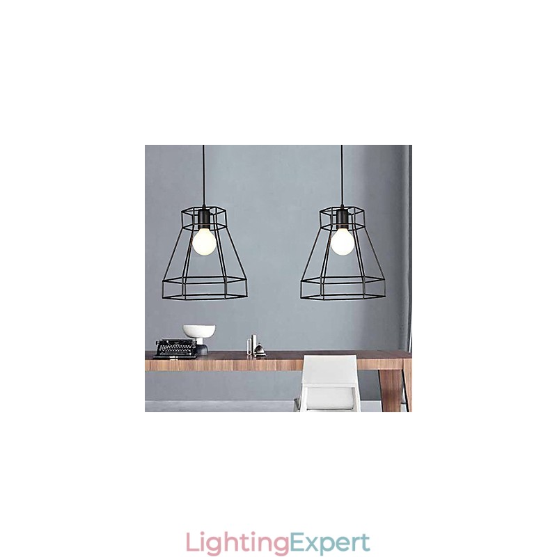 Geometrical Line Diamond Wrought Iron Chandelier Pendant Light Modern Contemporary
