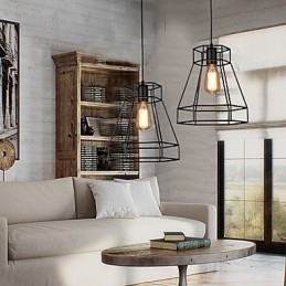 Geometrical Line Diamond Wrought Iron Chandelier Pendant Light Modern Contemporary
