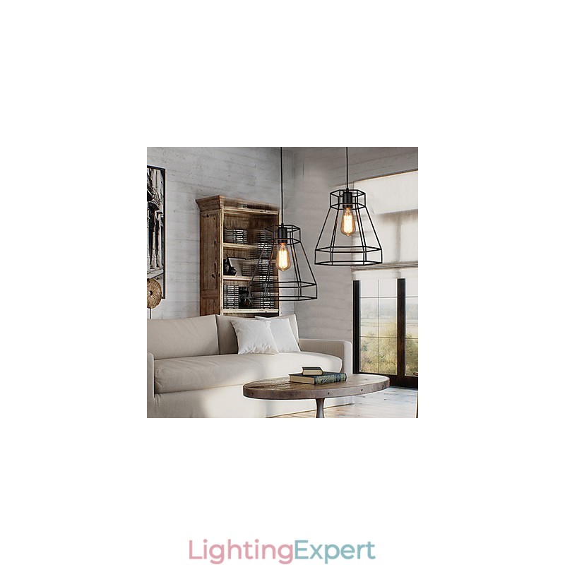Geometrical Line Diamond Wrought Iron Chandelier Pendant Light Modern Contemporary