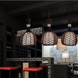 Rural Cany Art Weaving Classical Contracted Droplight Lamp Light