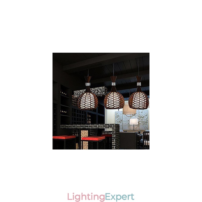 Rural Cany Art Weaving Classical Contracted Droplight Lamp Light