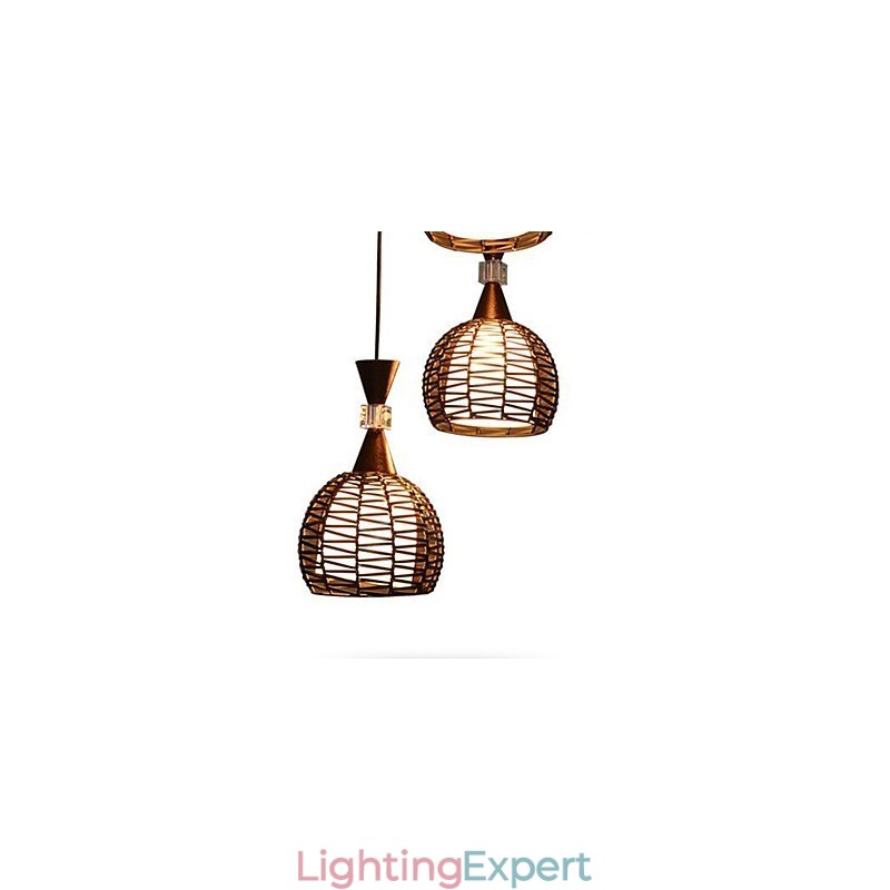 Rural Cany Art Weaving Classical Contracted Droplight Lamp Light