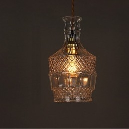 Romantic Bottle Creative Carved Art Glass Chandelier Light Pendant Light