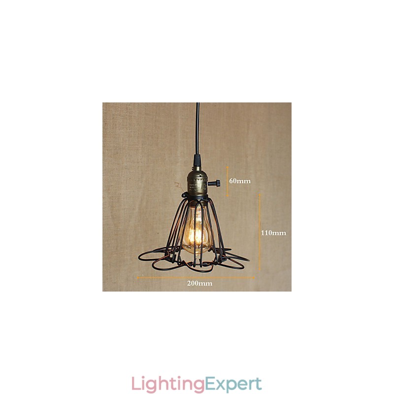 American Rural Industry Contracted Single Head Of Creative Small Hob Iron Chandelier