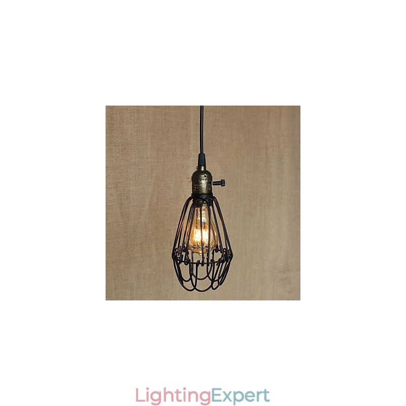 American Rural Industry Contracted Single Head Of Creative Small Hob Iron Chandelier