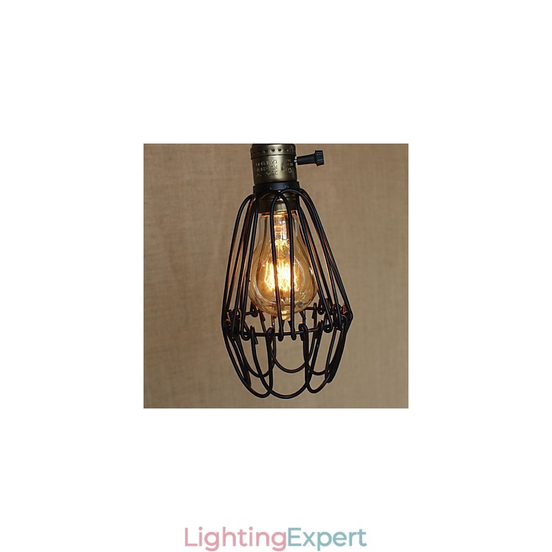 American Rural Industry Contracted Single Head Of Creative Small Hob Iron Chandelier