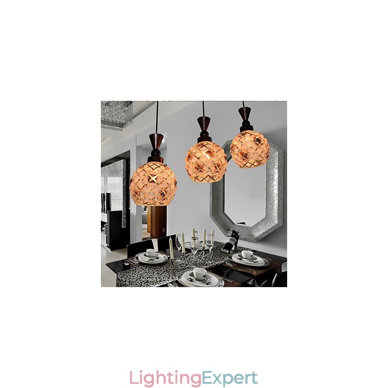 Cylindrical Glass Straight Single Head Drum Drum Simple Droplight Lamp Lighting