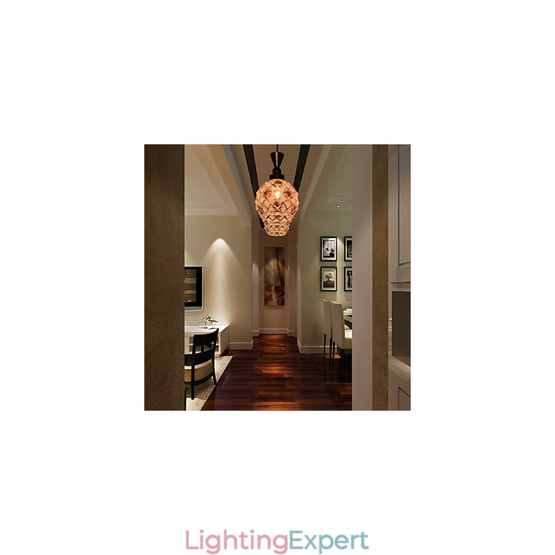Cylindrical Glass Straight Single Head Drum Drum Simple Droplight Lamp Lighting