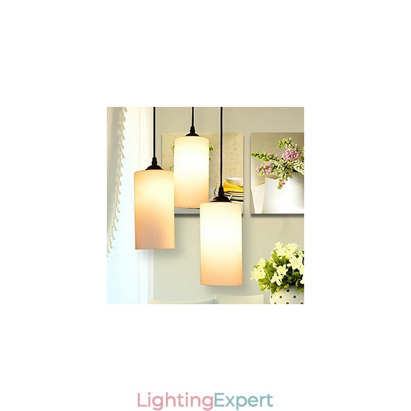 Round Straight Glass Single Head Droplight Lamp Light